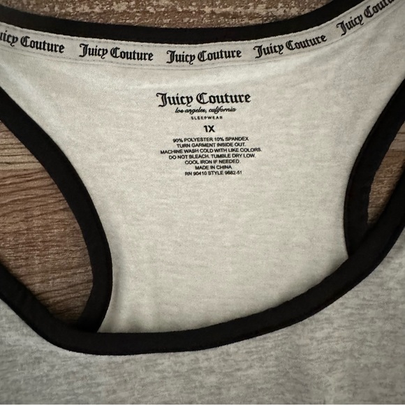 Juicy Couture 2PC Gray Tank & Shorts Pajama Set - Picture 4 of 9
